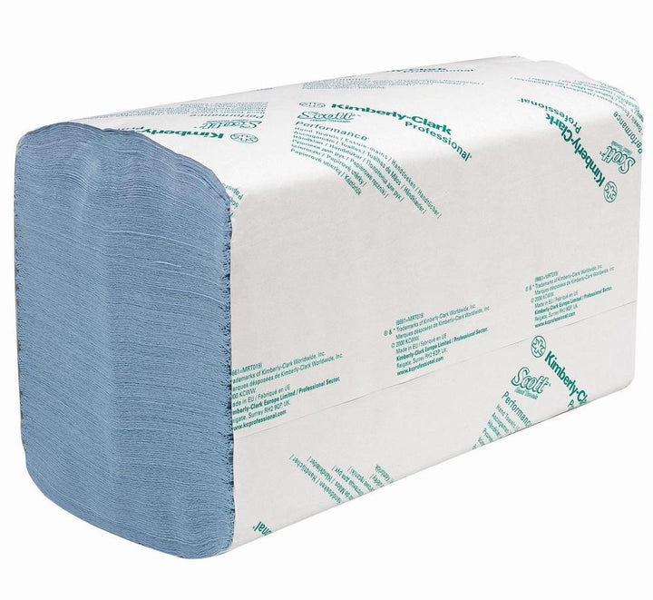 Pack of Blue 6682 SCOTT® XTRA Hand Towels, Interfolded/Medium - White and Green Design Package - Sentinel Laboratories Ltd