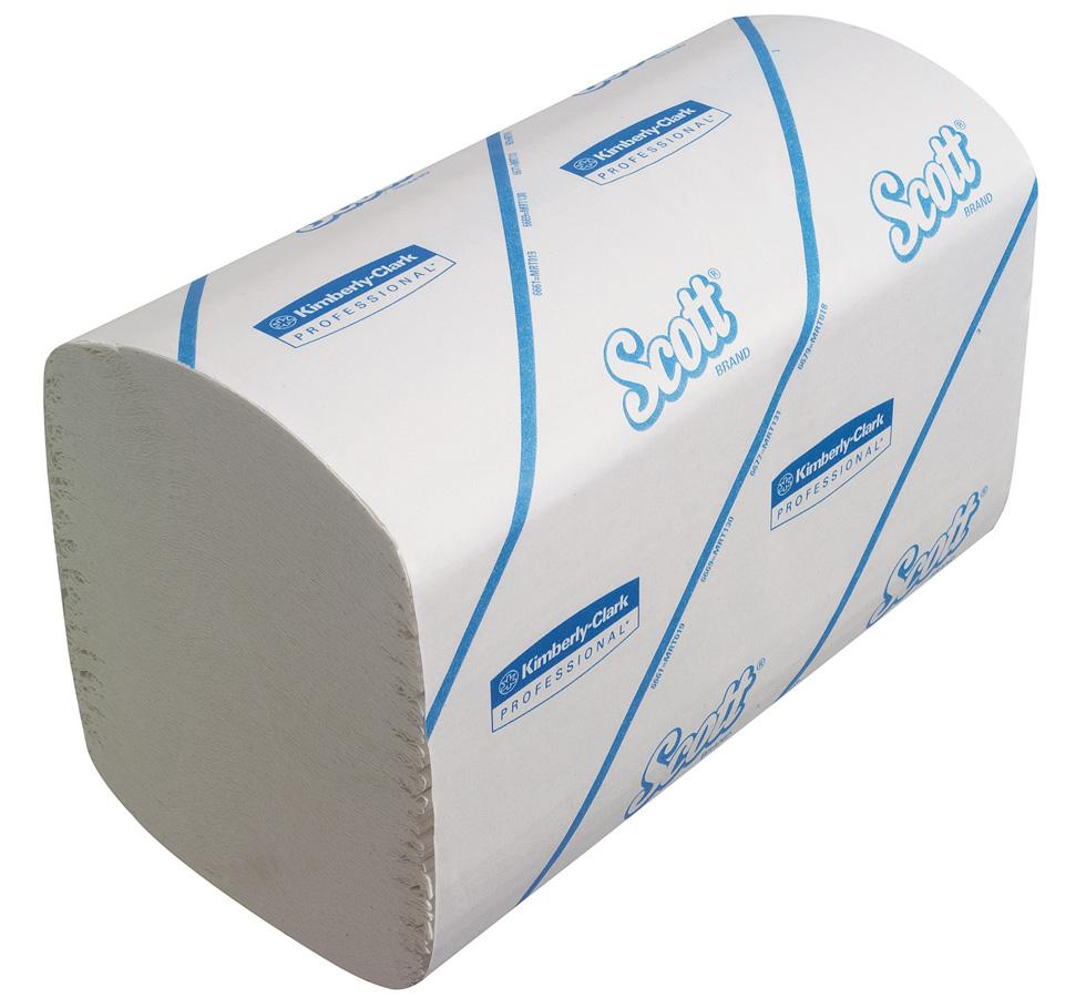 A Blue and White Pack of White Paper 6689 SCOTT® PERFORMANCE Hand Towels, Interfolded/Small - White - Sentinel Laboratories Ltd