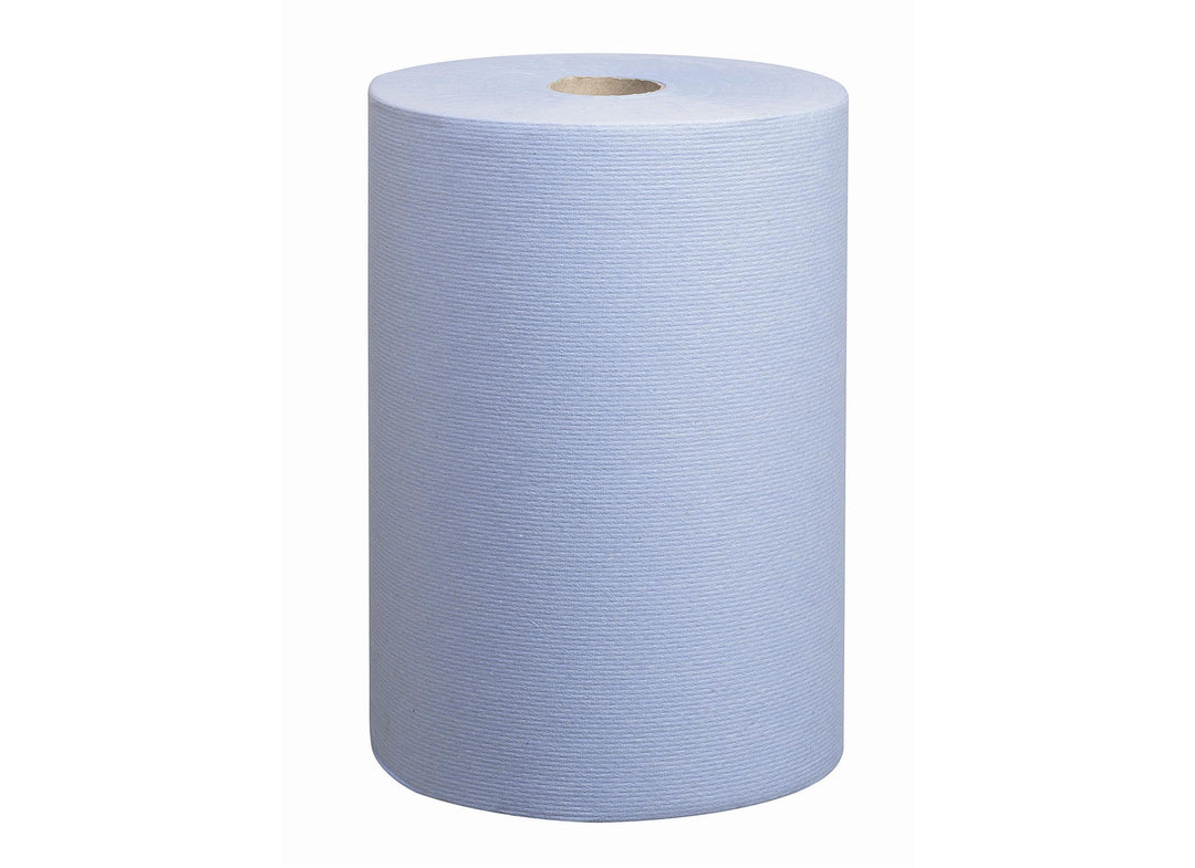 A Single Roll of 6698 Blue Paper Hand Towels