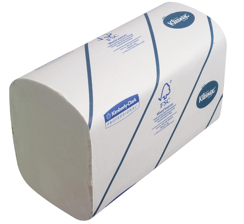A White and Blue Paper Pack of White 6772 KLEENEX® ULTRA Hand Towels, Interfolded/Large - White - Sentinel Laboratories Ltd