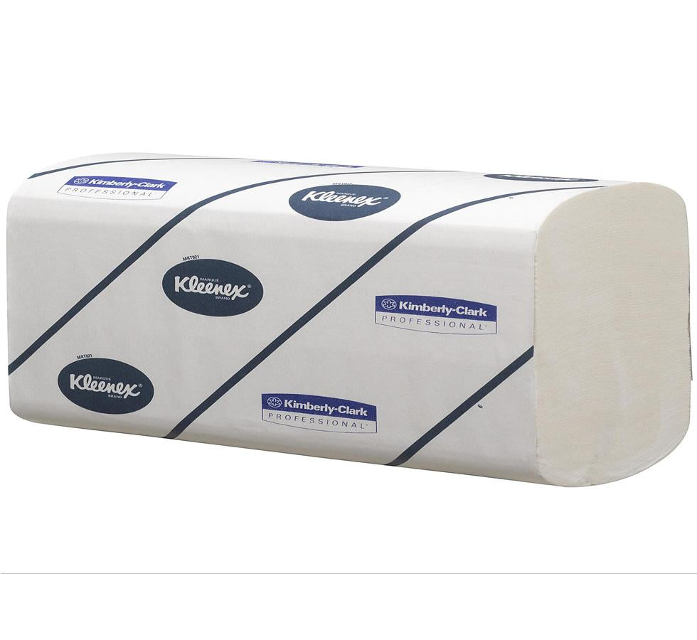 A White and Blue Pack of White Paper 6778 KLEENEX® ULTRA Hand Towels, Folded/Medium - White - Sentinel Laboratories Ltd