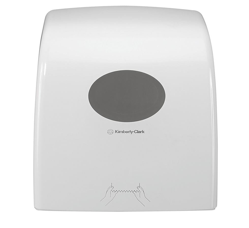 6953 AQUARIUS* SLIMROLL* Rolled Hand Towel Dispenser - White - Sentinel Laboratories Ltd