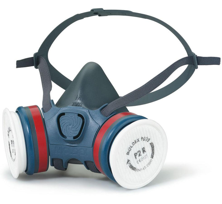 A Single Grey, Red and Blue Moldex Series 7000 Mask with A2P3 R Filters (in resealable box) - Sentinel Laboratories Ltd