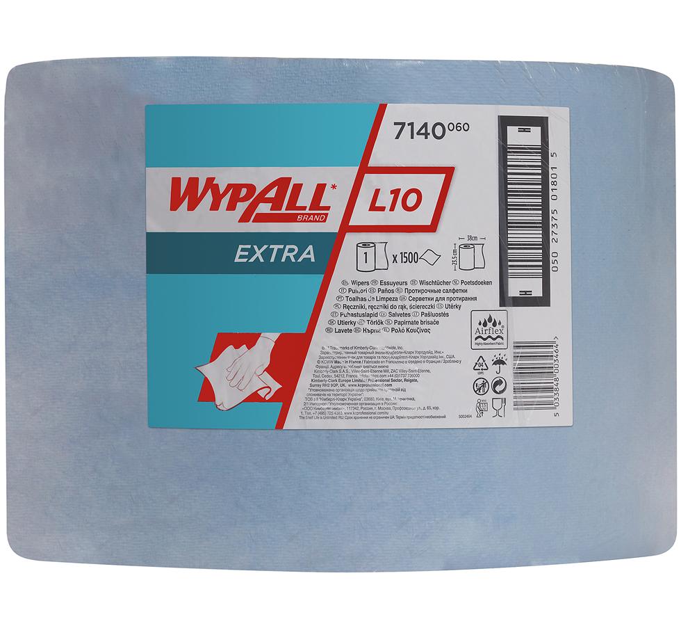 1 Pack of 7140 WYPALL* L10 Extra Wipers, Large Roll - Blue - Sentinel Laboratories Ltd