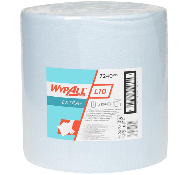 Single 7240 WYPALL* L10 Extra+ Wipers, Large Roll - Blue - Sentinel Laboratories Ltd