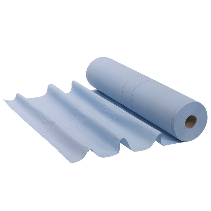 A Blue Roll of 7414 Couch Cover on it's Side