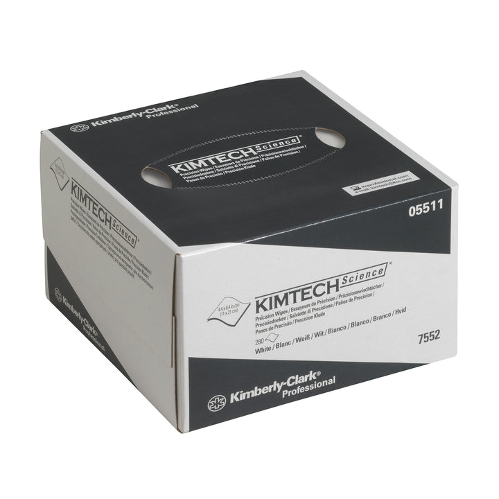 A White and Grey Box of Paper 7552 KIMTECH SCIENCE* Precision Wipers, 21.3cm x 11.4cm - Sentinel Laboratories Ltd