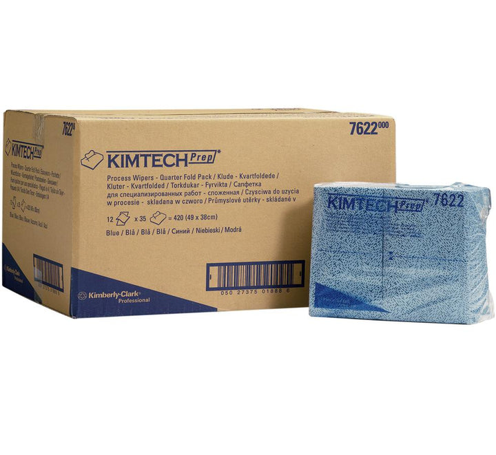 Box of 7622 Process Wipers opened with display wipers in front - Sentinel Laboratories Ltd