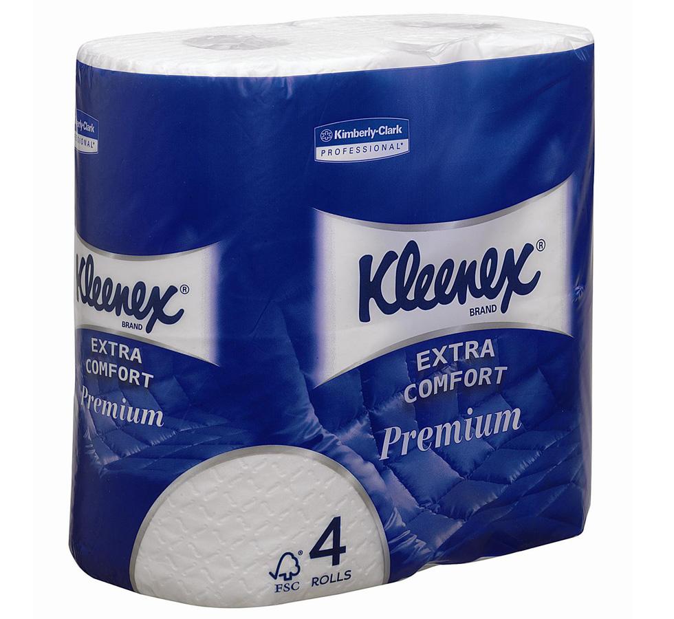 Pack of 8484 KLEENEX® Toilet Tissue Rolls, Small Rolls - White - Blue Pack Design - Sentinel Laboratories Ltd