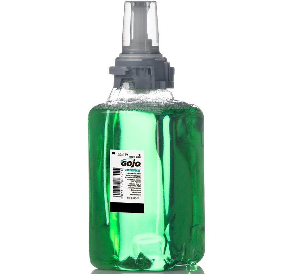 Dark Green Clear Container of 8816-03 GOJO® Forestberry Foam Handwash, ADX™ 1250ml Refill - Sentinel Laboratories Ltd