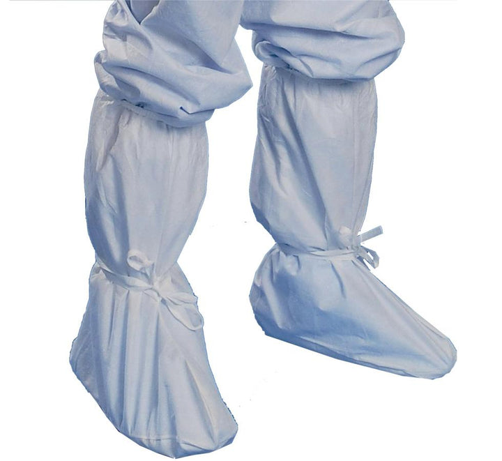 Person wearing KIMTECH PURE* A5 Sterile Boots On Feet - One Size - Sentinel Laboratories Ltd