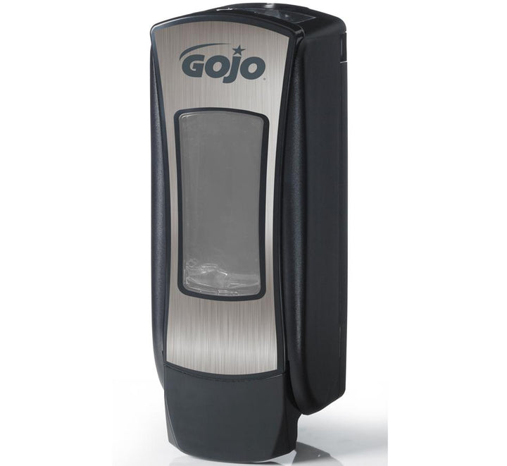 Grey and Black 8888-06 GOJO® ADX-12™ Dispenser, Brushed Chrome - Dark Grey GOJO Branding - Sentinel Laboratories Ltd