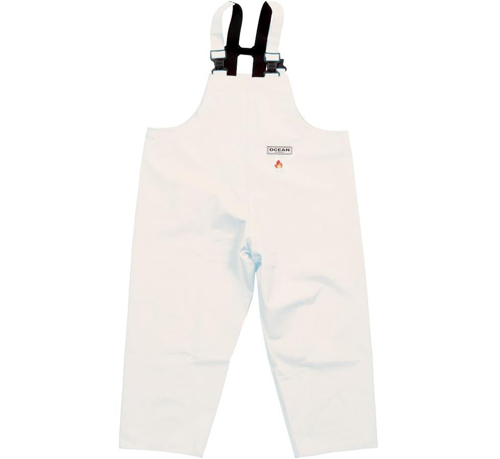 A White Ocean Classic Bib & Brace Trouser with Black Straps - Sentinel Laboratories Ltd