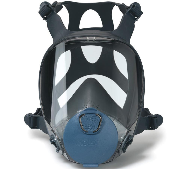 Navy Blue and Black Coloured Moldex Series 9000 Full Face Mask with EasyLock® connectors - Clear Visor - Sentinel Laboratories Ltd
