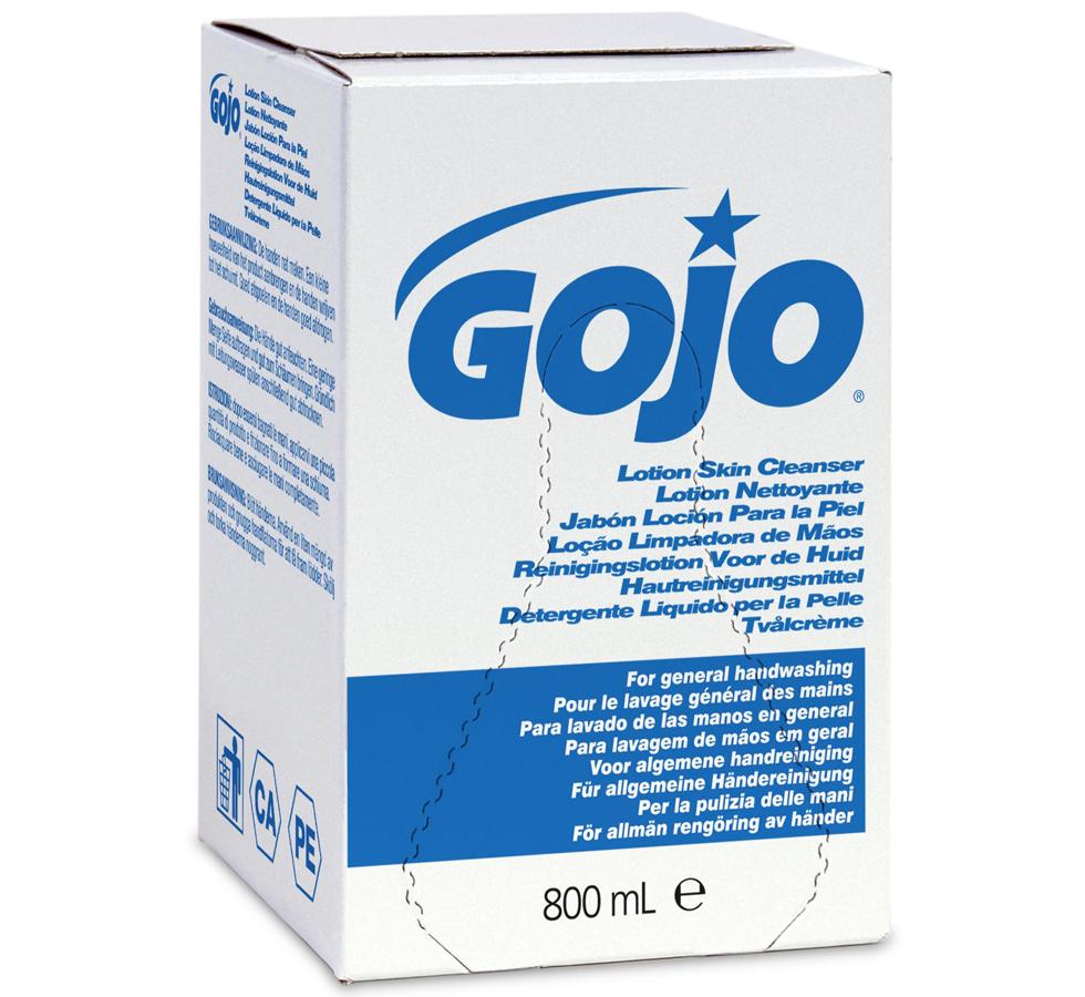 White and Blue Box of 9112-06 GOJO® Lotion Skin Cleanser, 800ml Refill - Sentinel Laboratories Ltd