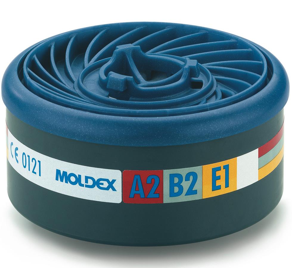 White, Green, Navy, Yellow and Red Moldex 9500 A2B2E1 Gas Filter Cartridge - Sentinel Laboratories Ltd