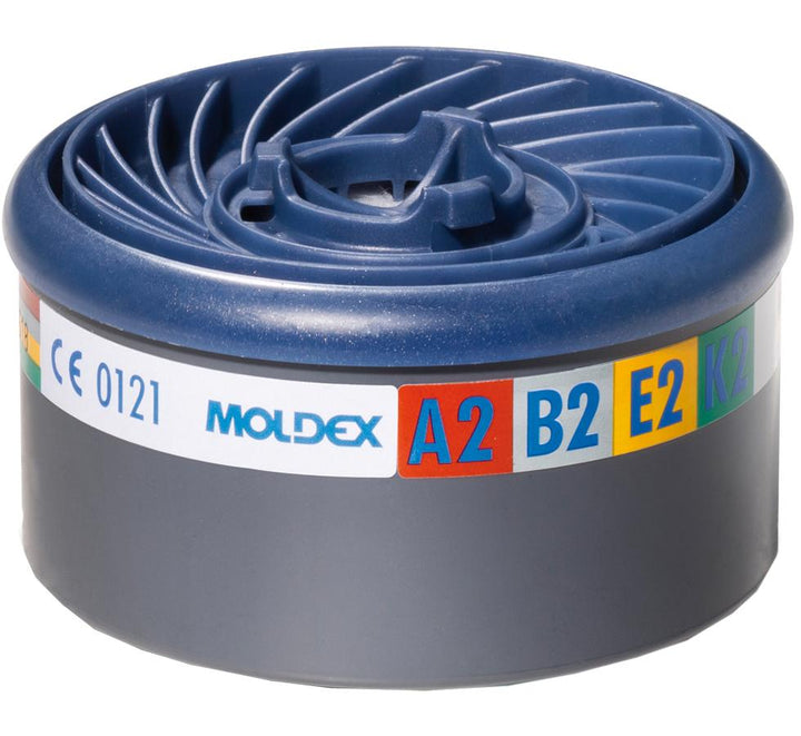 White, Red, Yellow, Grey, Navy Moldex 9800 A2B2E2K2* Gas Filter Cartridge - Sentinel Laboratories Ltd