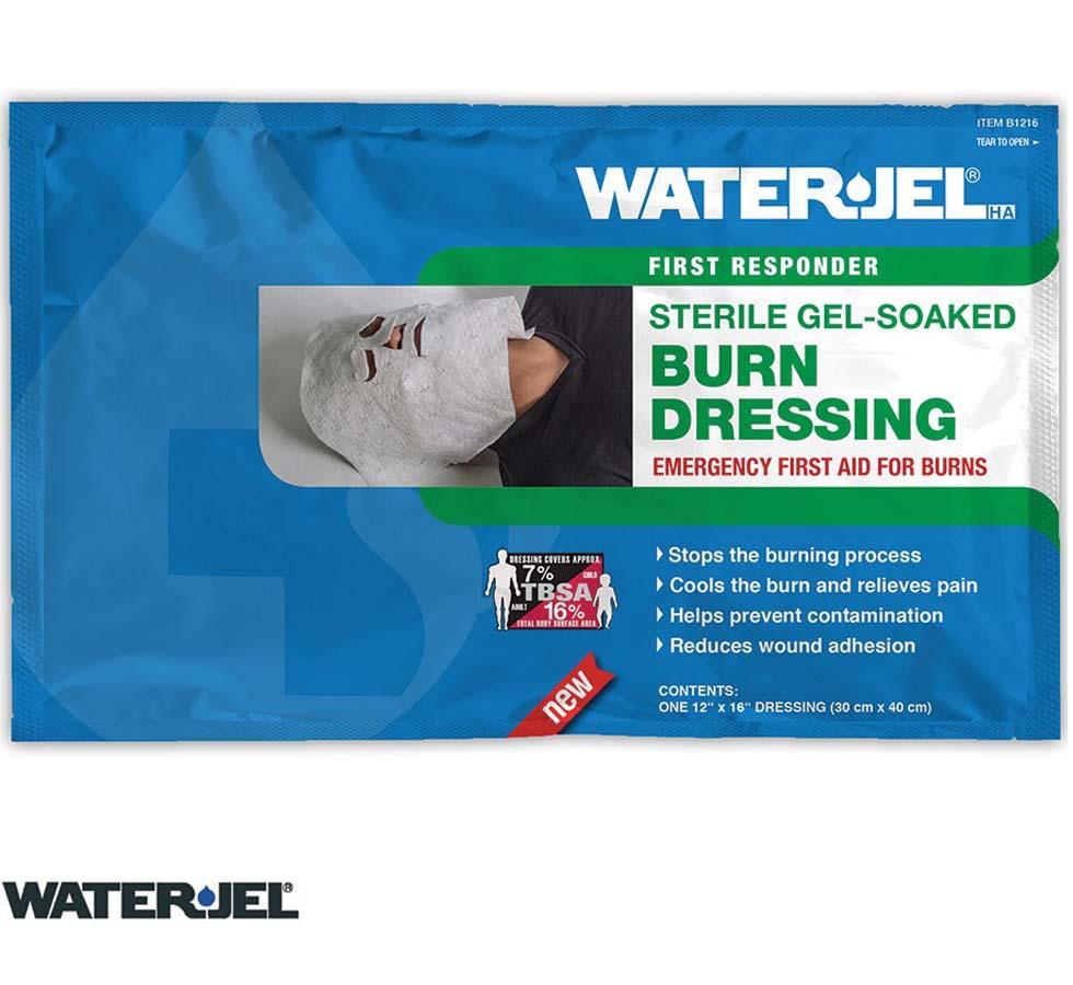 Sterile Gel-Soaked Burn Dressing Water-Jel® Face Mask, 30x40cm - Blue, White and Green Pack Design - Sentinel Laboratories Ltd