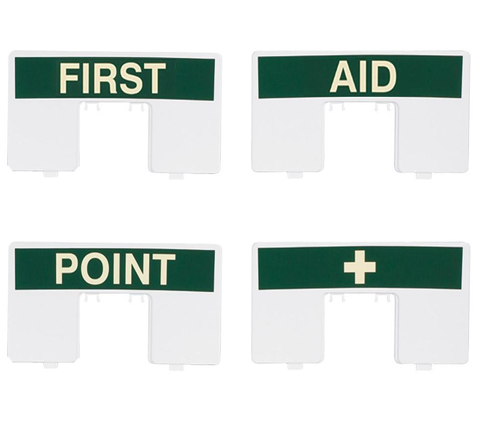 White and Green Bracket Headers for Large First Aid Kits - Sentinel Laboratories Ltd