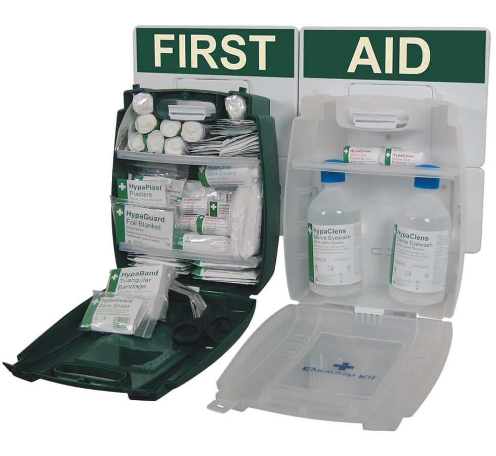 Open Green and Clear Evolution British Standard Compliant Eyewash & First Aid Point - Sentinel Laboratories Ltd