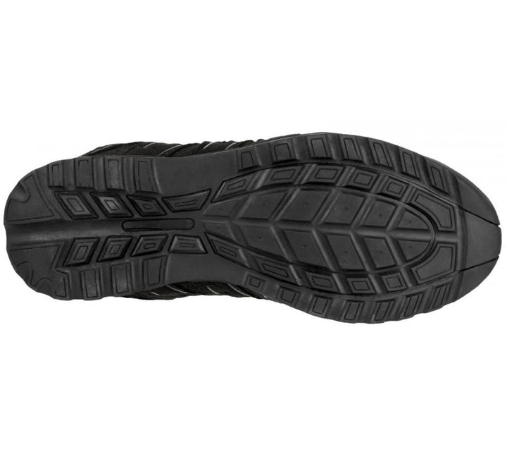 Bottom View of FS40c Amblers Safety Black Composite Mesh Trainers - Sentinel Laboratories Ltd