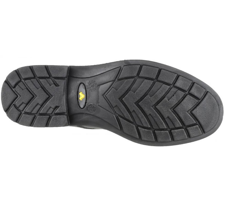 Bottom View of FS43 Amblers Safety Black 4-Eyelet Oxford Safety Shoes - Sentinel Laboratories Ltd