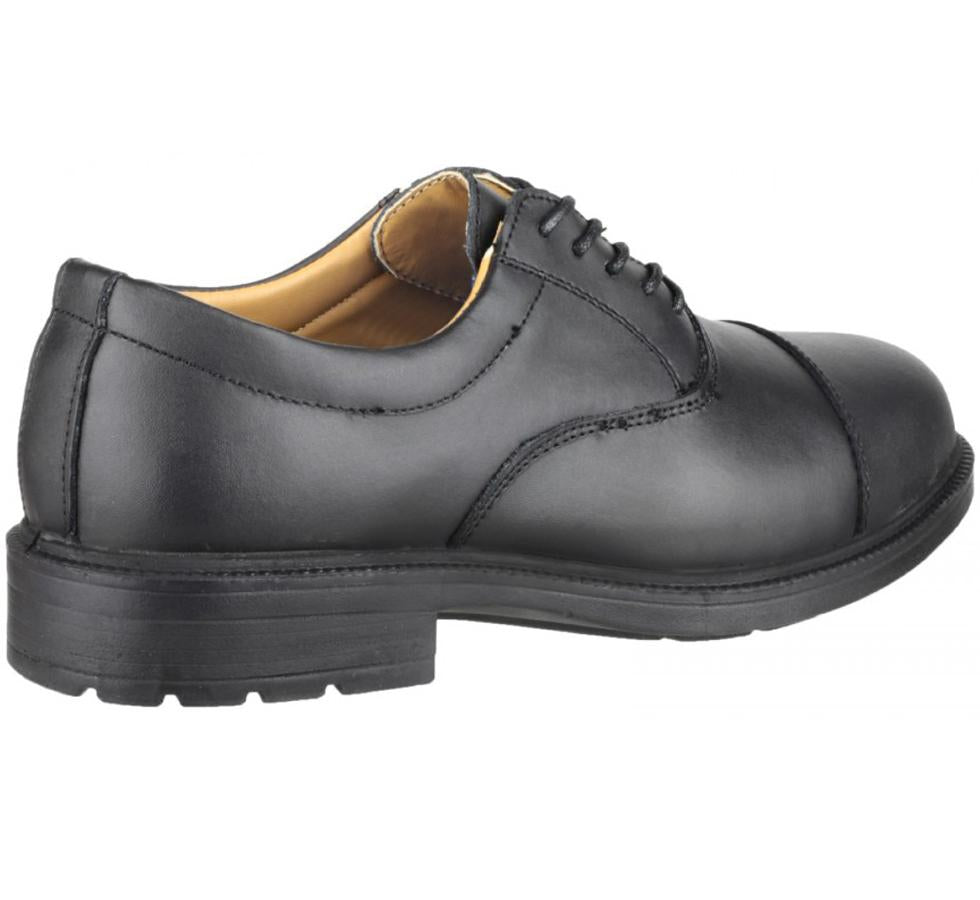 Side View of FS43 Amblers Safety Black 4-Eyelet Oxford Safety Shoes - Sentinel Laboratories Ltd