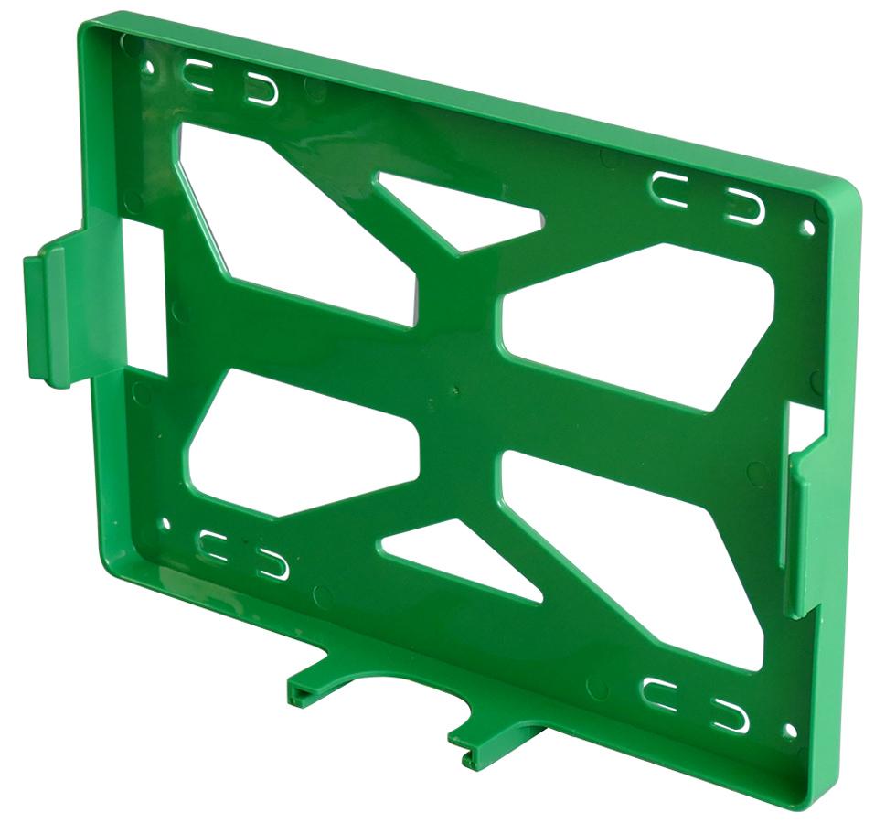 A Single Green British Standard Compliant Deluxe Workplace First Aid Kit Wall Bracket - Green/Orange - Sentinel Laboratories Ltd