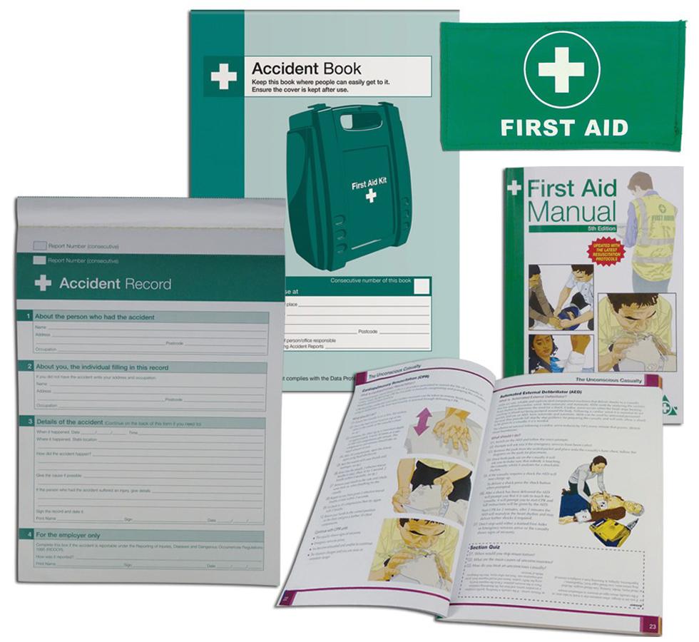 Accident Record, First Aid Manual, Accident and British Standard Compliant First Aid Compliance Pack - Sentinel Laboratories Ltd