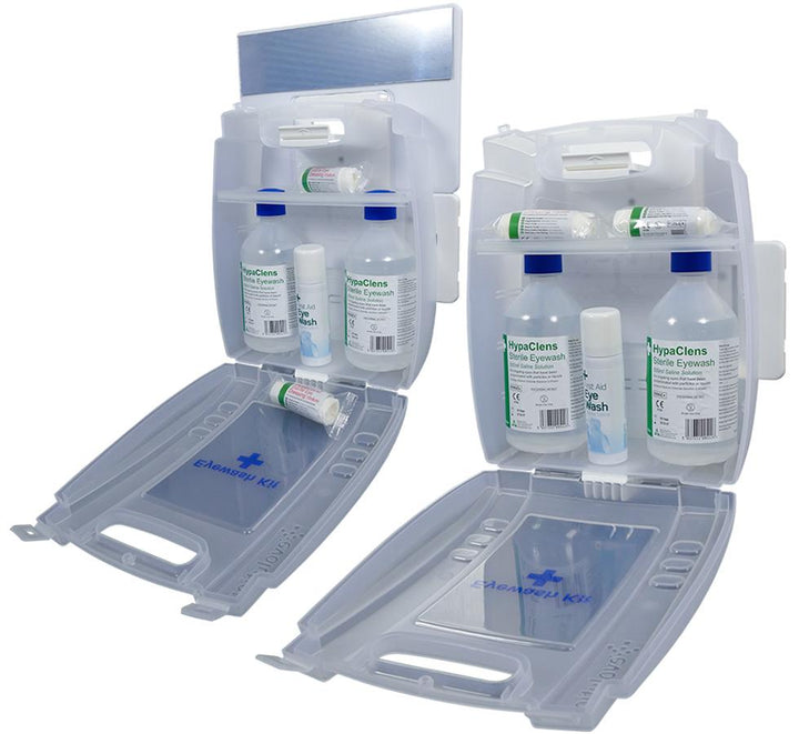 Two Clear Evolution Plus 2x500ml Eyewash Kit with Eyewash Spray - HypaClens - Sentinel Laboratories Ltd