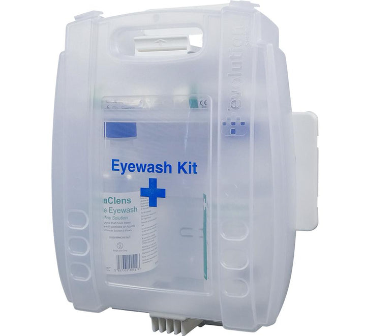 A Clear Closed Evolution Plus 2x500ml Eyewash Kit with Eyewash Spray - Sentinel Laboratories Ltd