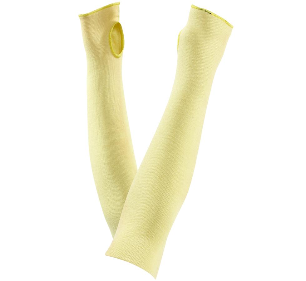 A Pair of Light Yellow Long HYFLEX® SLEEVES 70-118 - Sentinel Laboratories Ltd