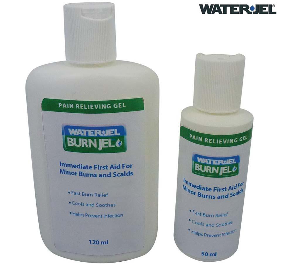 Small and Larger First Aid for Minor Burns and Scalds Pain Relieving Gel Water-Jel® BurnJel Bottle, 50ml/120ml - Sentinel Laboratories Ltd