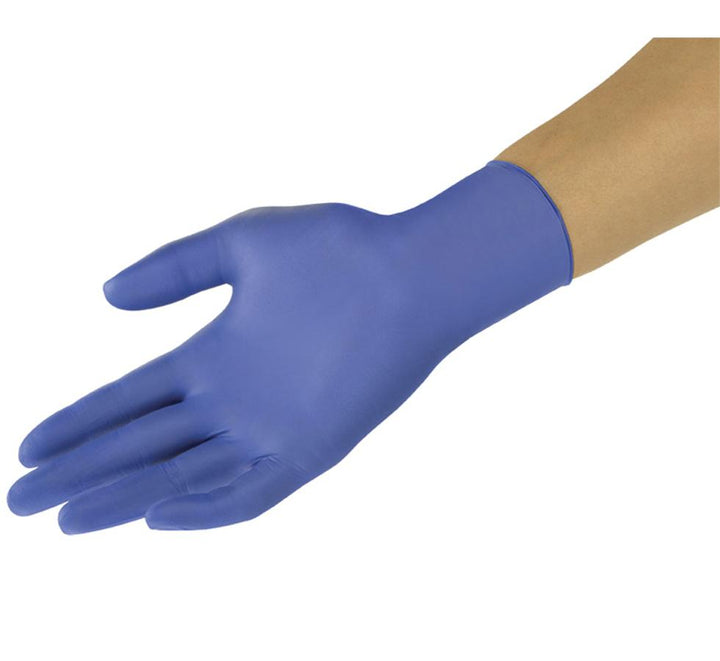 A Person Wearing a Single Purple Colour MICROFLEX® 93-823 Glove - Sentinel Laboratories Ltd