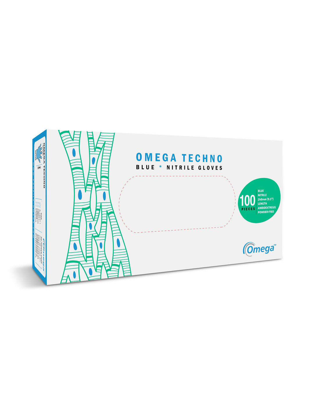 Nitritex™ Omega Techno™ Nitrile Ambidextrous Blue Gloves - OTEBL