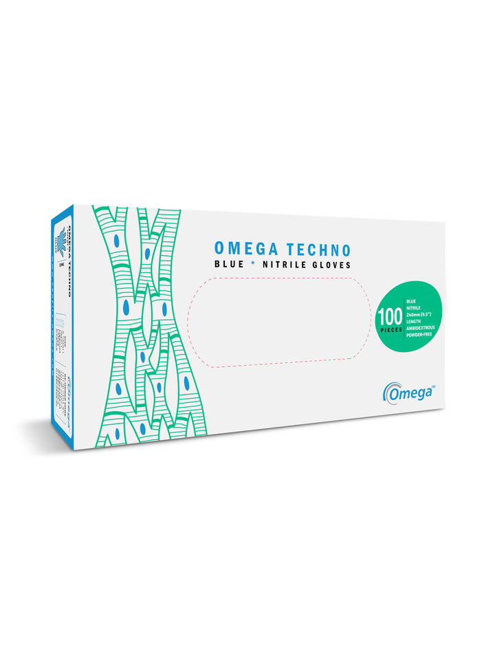 Nitritex™ Omega Techno™ Nitrile Ambidextrous Blue Gloves - OTEBL
