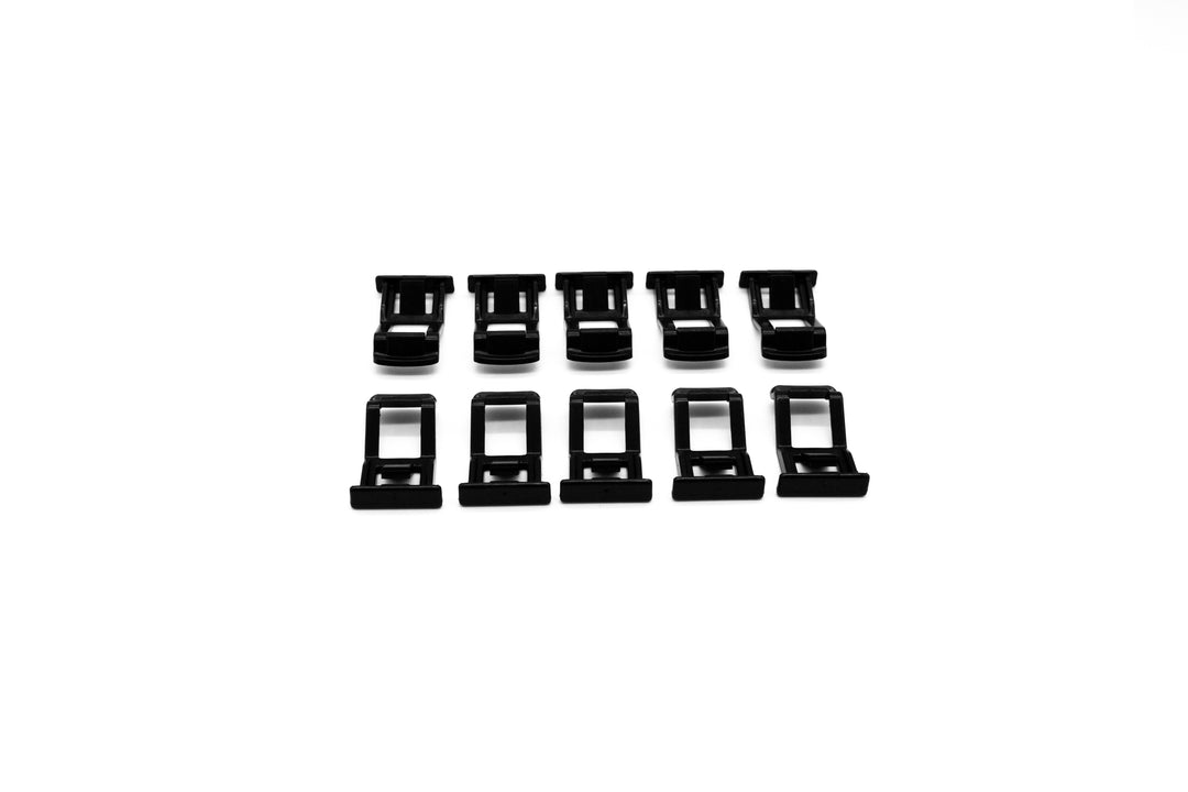 A Set of Black PureFlo PF3000-03-006 Filter Cover Retaining Clips