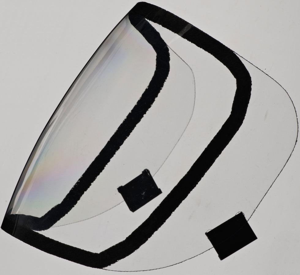 Clear PureFlo™ ESM Respirator Visor Protectors - Black Pad Lining - Sentinel Laboratories Ltd