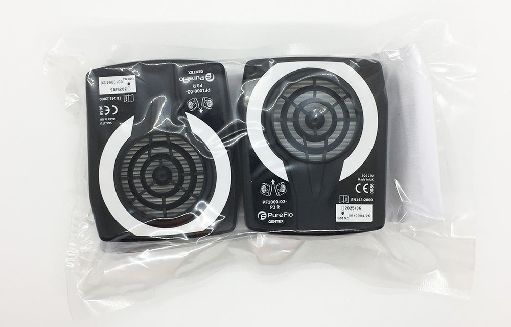 A Pack of White and Black PureFlo Half Mask Filters