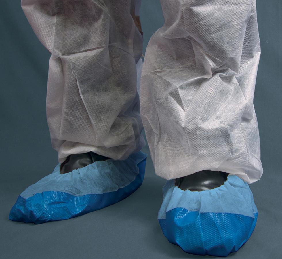 Shield DF02 CPE/Non-Woven Overshoes - Sentinel Laboratories Ltd