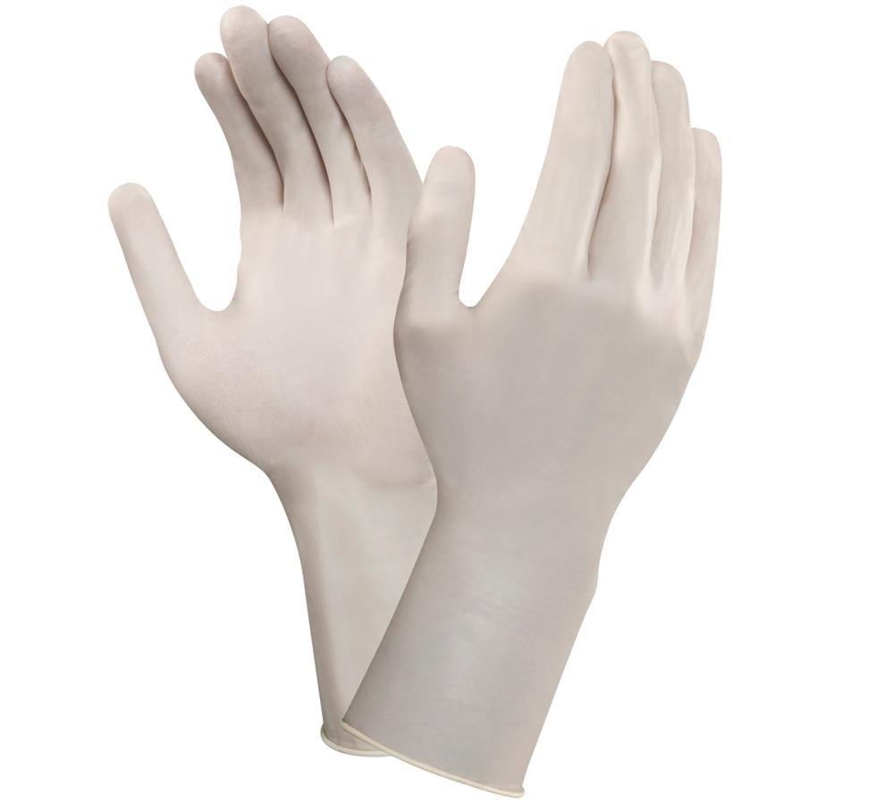 A Pair of White TOUCH N TUFF® 73-500 Long Length Cuff Gloves - Sentinel Laboratories Ltd