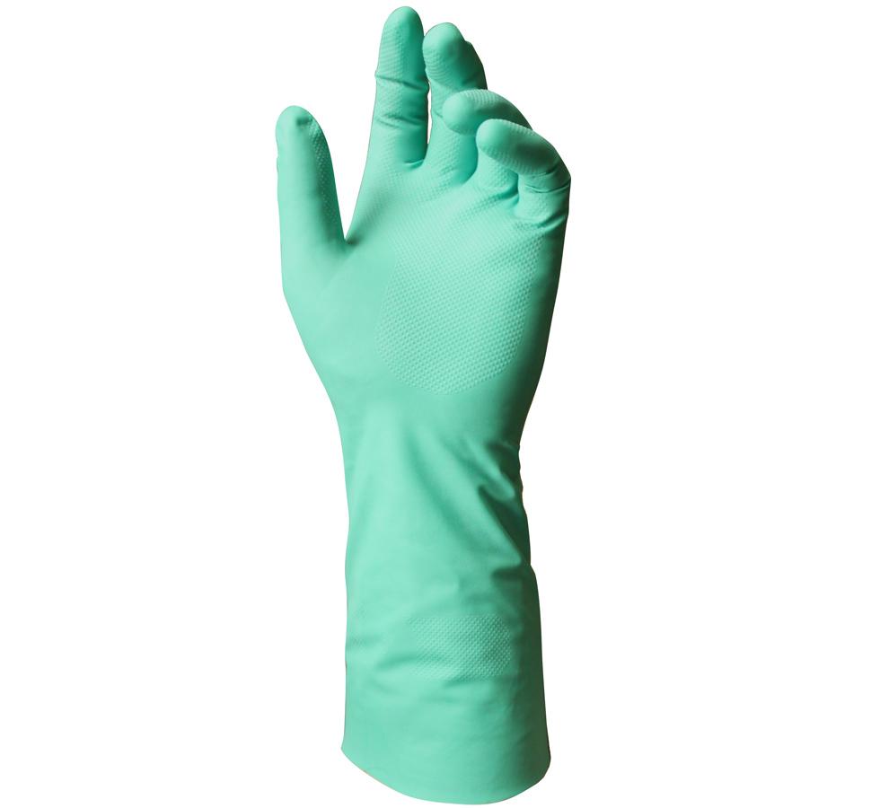 A Single Green VERSATOUCH® 37-646 Nitrile Glove - Sentinel Laboratories Ltd