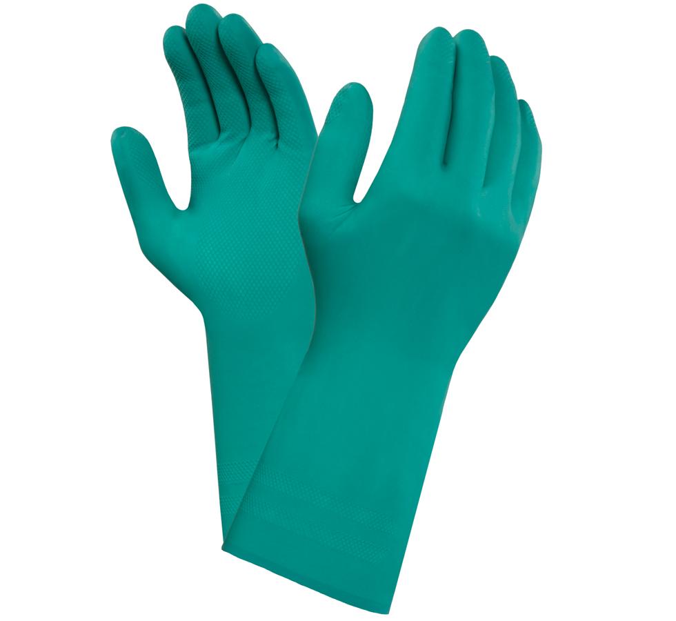 Pair of Dark Green AlphaTec® 79-340 (previously proFood®) Gloves - Long Cuff - Sentinel Laboratories Ltd